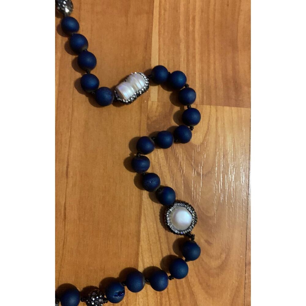 Blue long Necklace‎
